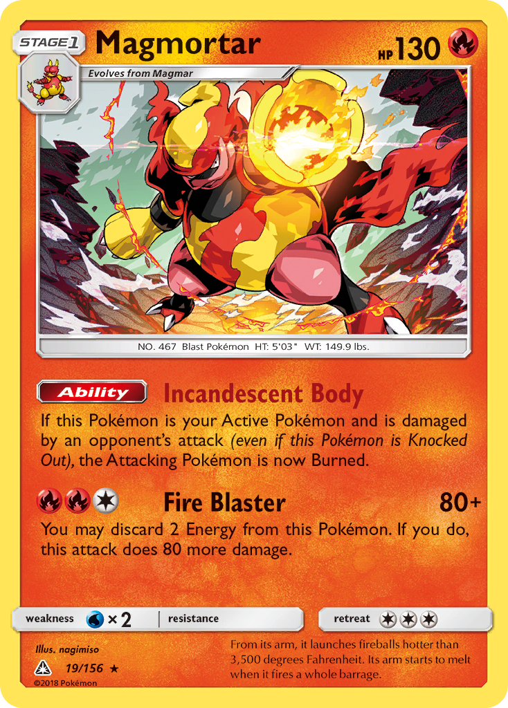 Magmortar (19/156) [Sun & Moon: Ultra Prism] | Exor Games New Glasgow