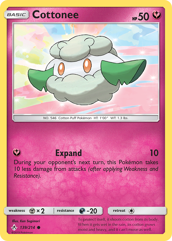 Cottonee (139/214) [Sun & Moon: Unbroken Bonds] | Exor Games New Glasgow