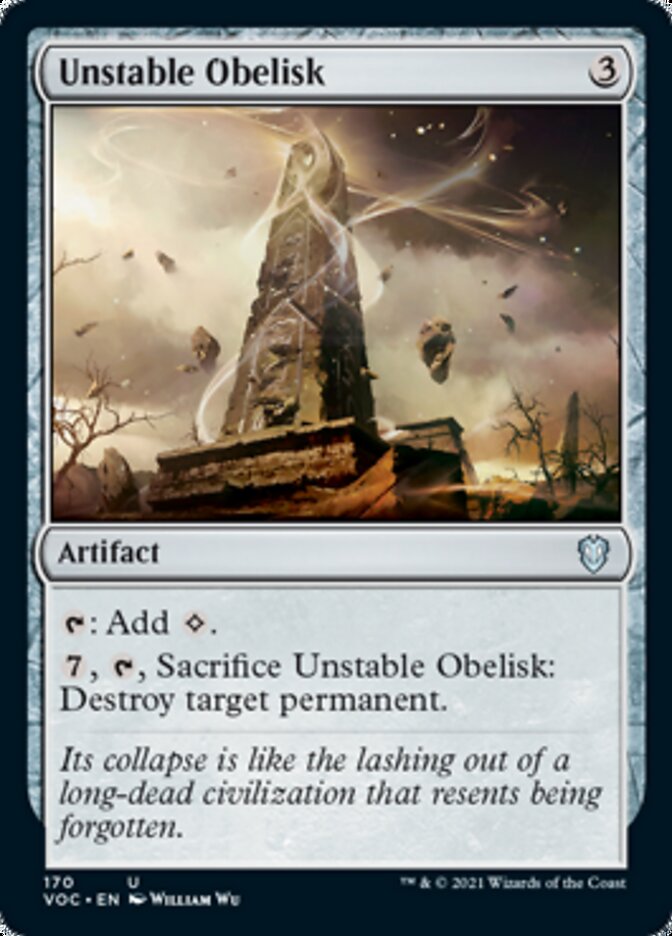 Unstable Obelisk [Innistrad: Crimson Vow Commander] | Exor Games New Glasgow