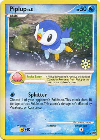 Piplup (72/100) [Countdown Calendar Promos] | Exor Games New Glasgow