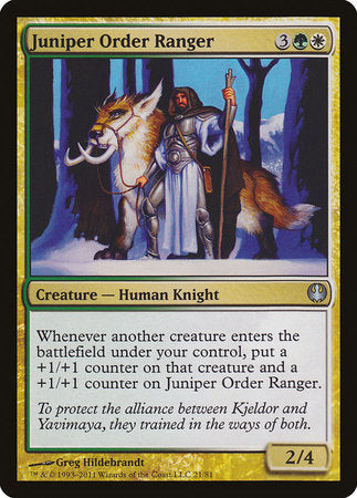 Juniper Order Ranger [Duel Decks: Knights vs. Dragons] | Exor Games New Glasgow