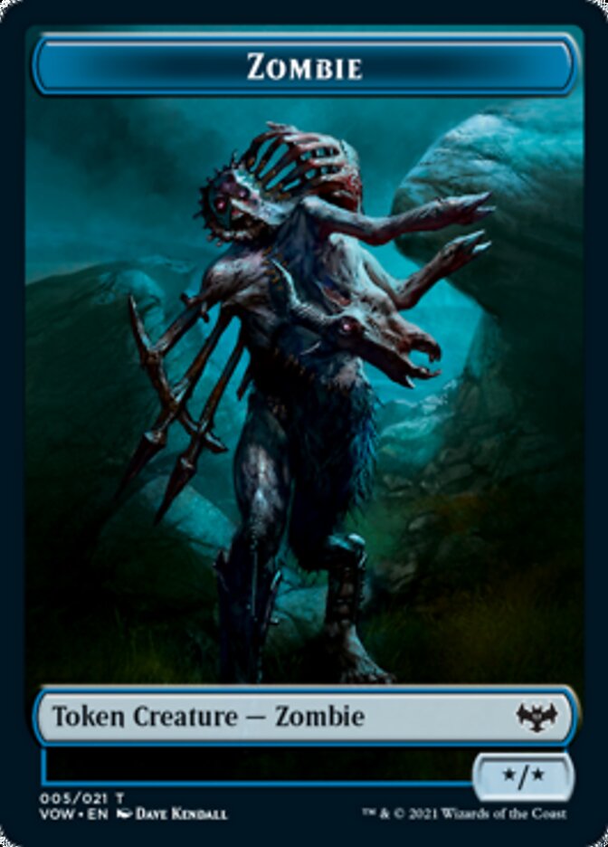 Zombie Token (005) [Innistrad: Crimson Vow Tokens] | Exor Games New Glasgow