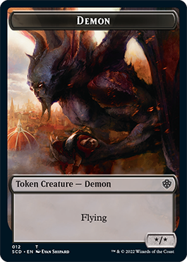 Demon // Demon Double-Sided Token [Starter Commander Decks] | Exor Games New Glasgow