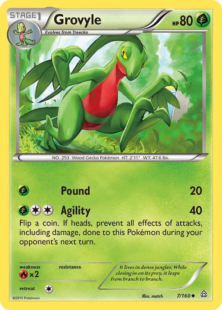 Grovyle (7/160) [XY: Primal Clash] | Exor Games New Glasgow