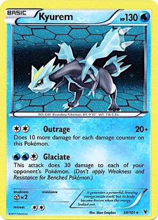 Kyurem (34/101) (Cosmos Holo) [Black & White: Noble Victories] | Exor Games New Glasgow