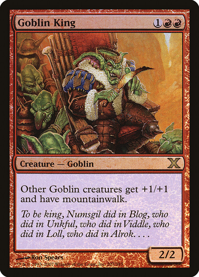 Goblin King (Premium Foil) [Tenth Edition] | Exor Games New Glasgow