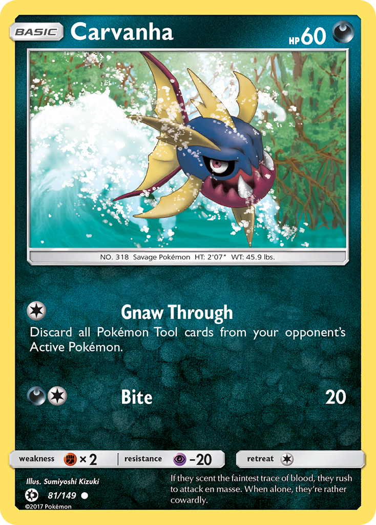 Carvanha (81/149) [Sun & Moon: Base Set] | Exor Games New Glasgow