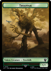 Beast // Treefolk Double Sided Token [The Lord of the Rings: Tales of Middle-Earth Commander Tokens] | Exor Games New Glasgow