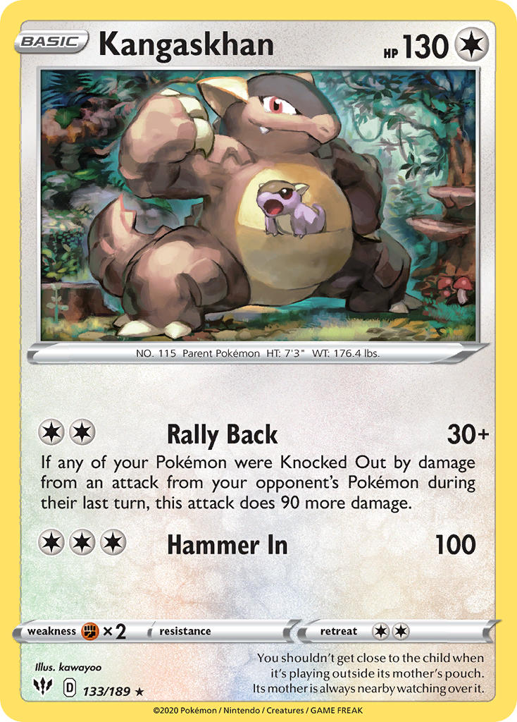 Kangaskhan (133/189) (Theme Deck Exclusive) [Sword & Shield: Darkness Ablaze] | Exor Games New Glasgow