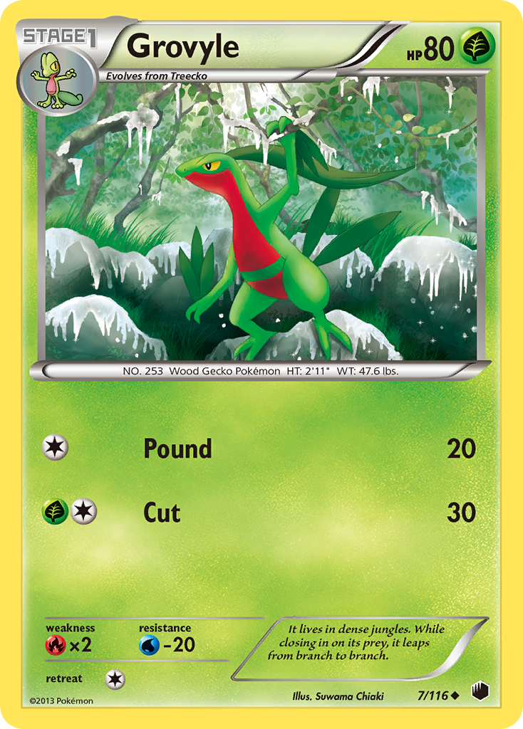 Grovyle (7/116) [Black & White: Plasma Freeze] | Exor Games New Glasgow