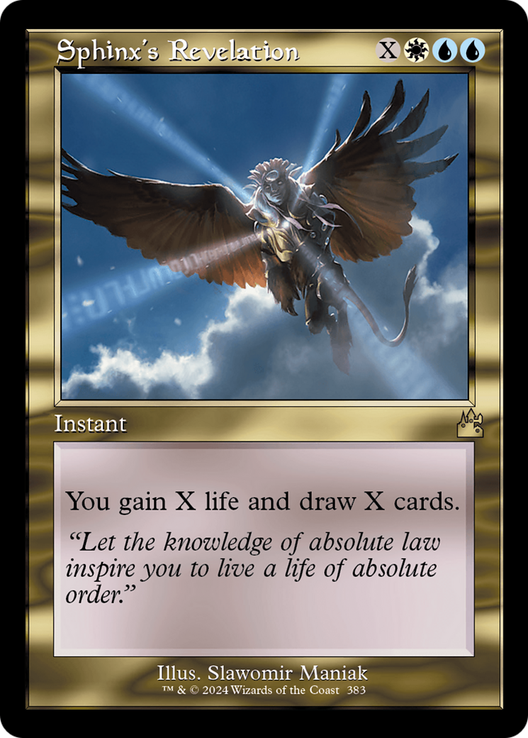 Sphinx's Revelation (Retro Frame) [Ravnica Remastered] | Exor Games New Glasgow