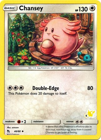 Chansey (46/68) (Pikachu Stamp #5) [Battle Academy 2020] | Exor Games New Glasgow