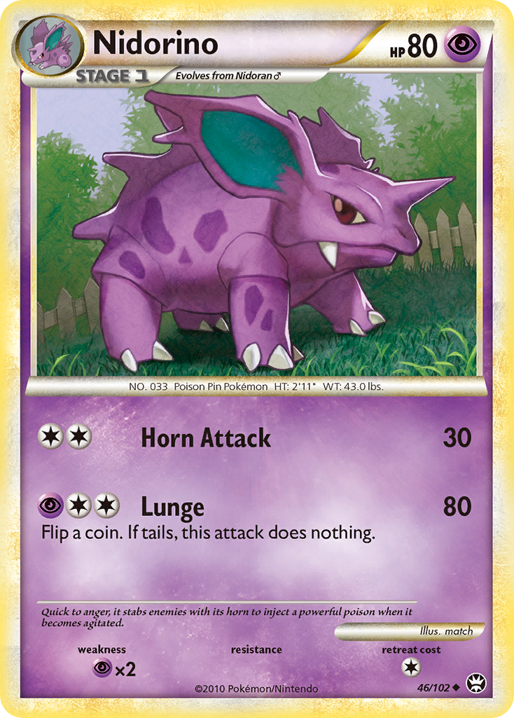 Nidorino (46/102) [HeartGold & SoulSilver: Triumphant] | Exor Games New Glasgow