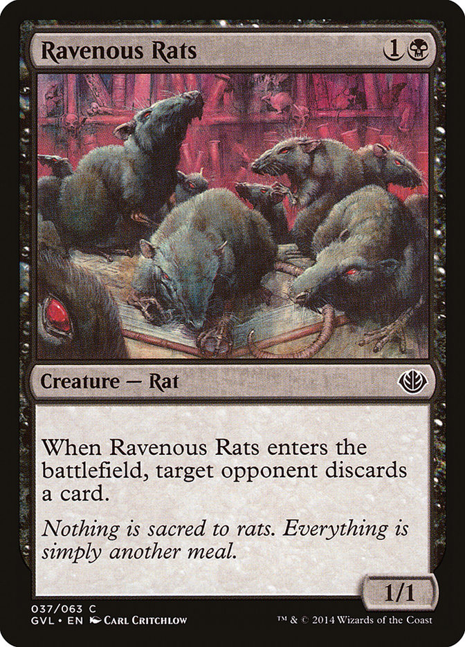 Ravenous Rats (Garruk vs. Liliana) [Duel Decks Anthology] | Exor Games New Glasgow