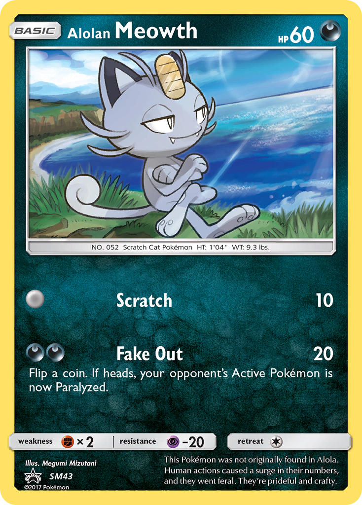 Alolan Meowth (SM43) [Sun & Moon: Black Star Promos] | Exor Games New Glasgow