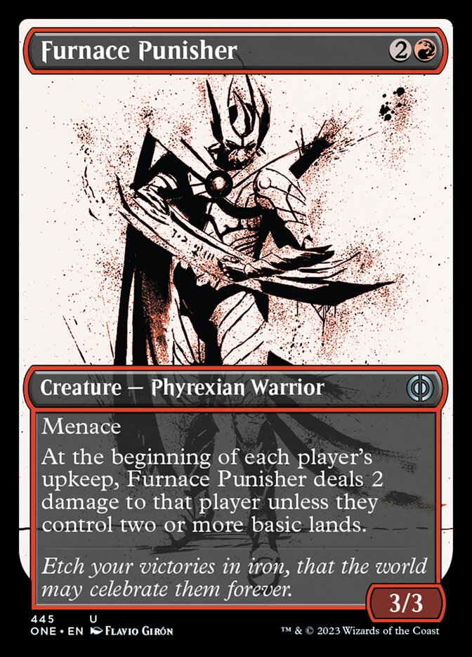 Furnace Punisher (Showcase Ichor Step-and-Compleat Foil) [Phyrexia: All Will Be One] | Exor Games New Glasgow