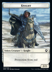Zombie Knight // Knight Double-sided Token [Dominaria United Commander Tokens] | Exor Games New Glasgow