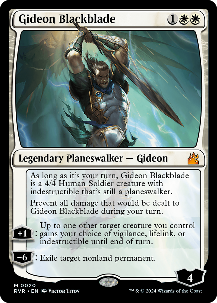 Gideon Blackblade [Ravnica Remastered] | Exor Games New Glasgow