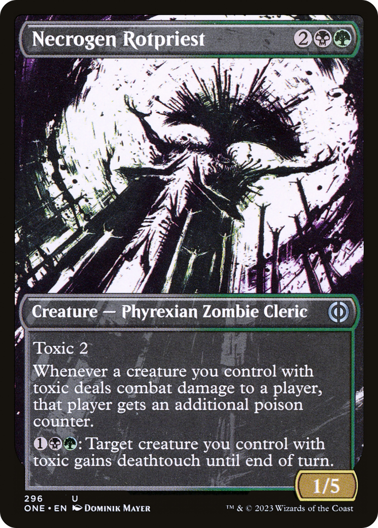 Necrogen Rotpriest (Borderless Ichor) [Phyrexia: All Will Be One] | Exor Games New Glasgow