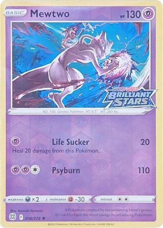 Mewtwo (056/172) (Brilliant Stars Stamped) [Sword & Shield: Brilliant Stars] | Exor Games New Glasgow