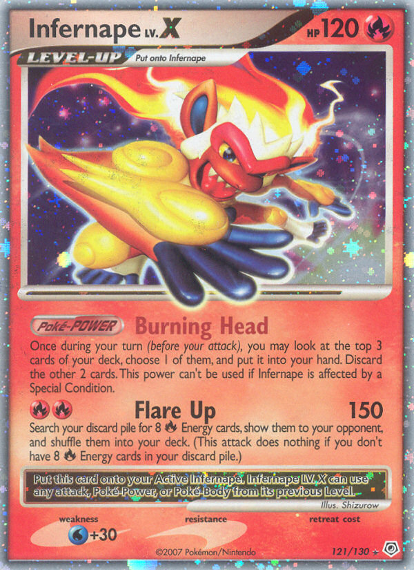 Infernape LV.X (121/130) [Diamond & Pearl: Base Set] | Exor Games New Glasgow