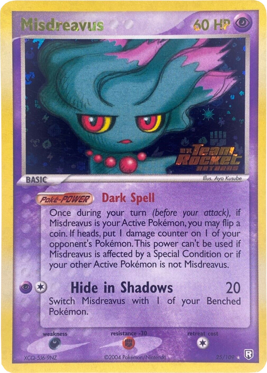 Misdreavus (25/109) (Stamped) [EX: Team Rocket Returns] | Exor Games New Glasgow