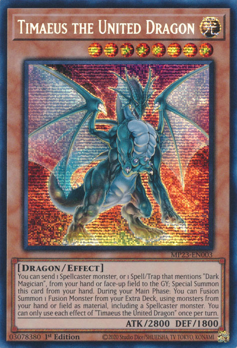 Timaeus the United Dragon [MP23-EN003] Prismatic Secret Rare | Exor Games New Glasgow