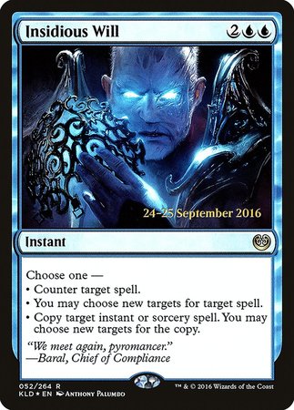 Insidious Will [Kaladesh Promos] | Exor Games New Glasgow