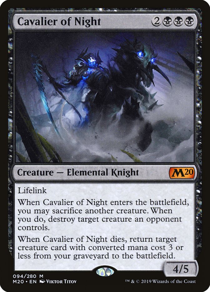 Cavalier of Night [Core Set 2020] | Exor Games New Glasgow