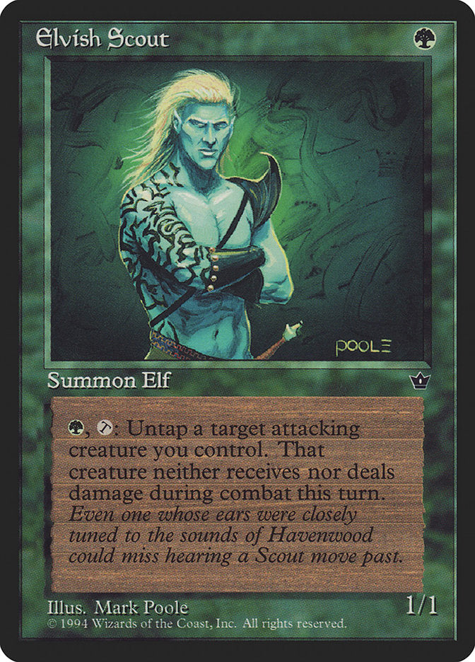 Elvish Scout (Mark Poole) [Fallen Empires] | Exor Games New Glasgow