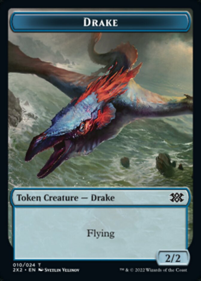 Drake // Aven Initiate Double-sided Token [Double Masters 2022 Tokens] | Exor Games New Glasgow