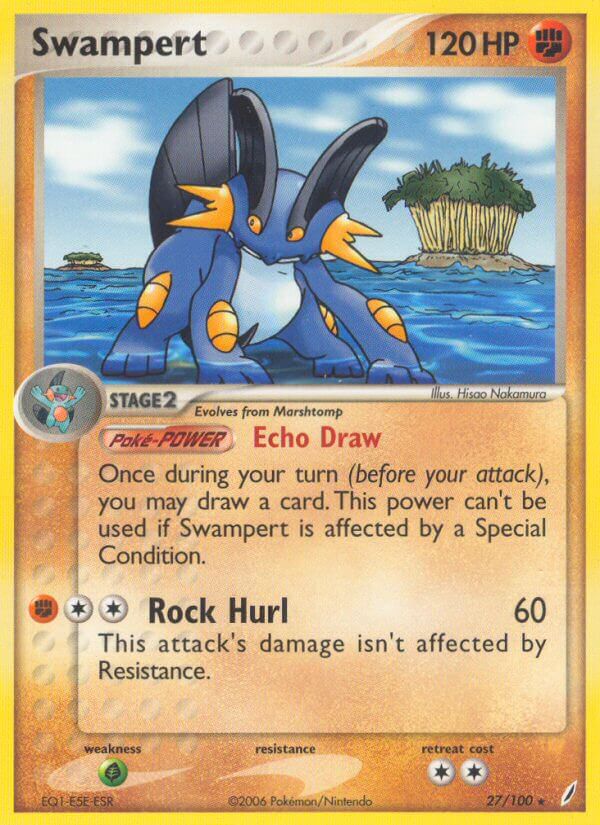 Swampert (27/100) (Theme Deck Exclusive) [EX: Crystal Guardians] | Exor Games New Glasgow