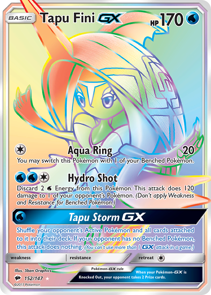 Tapu Fini GX (152/147) [Sun & Moon: Burning Shadows] | Exor Games New Glasgow