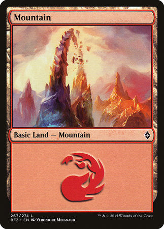 Mountain (267) [Battle for Zendikar] | Exor Games New Glasgow