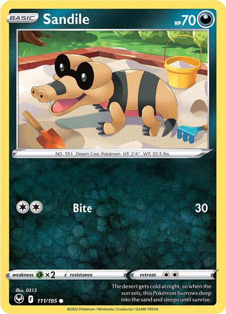 Sandile (111/195) [Sword & Shield: Silver Tempest] | Exor Games New Glasgow