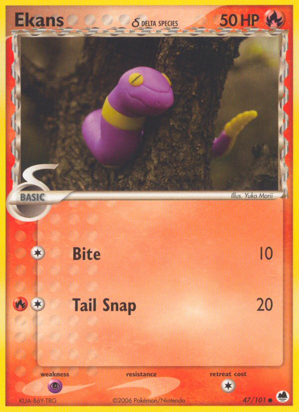 Ekans (47/101) (Delta Species) [EX: Dragon Frontiers] | Exor Games New Glasgow