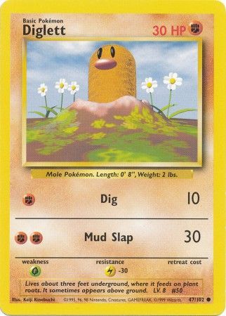 Diglett (47/102) [Base Set Unlimited] | Exor Games New Glasgow