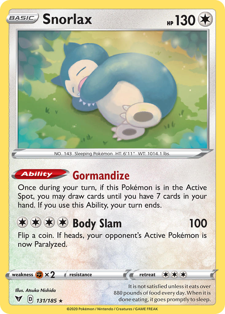 Snorlax (131/185) [Sword & Shield: Vivid Voltage] | Exor Games New Glasgow