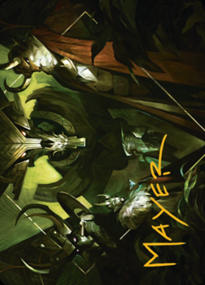 Meeting of the Five Art Card (Gold-Stamped Signature) [Streets of New Capenna Art Series] | Exor Games New Glasgow