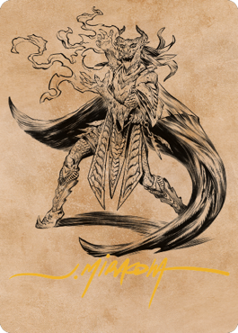 Livaan, Cultist of Tiamat Art Card (Gold-Stamped Signature) [Commander Legends: Battle for Baldur's Gate Art Series] | Exor Games New Glasgow