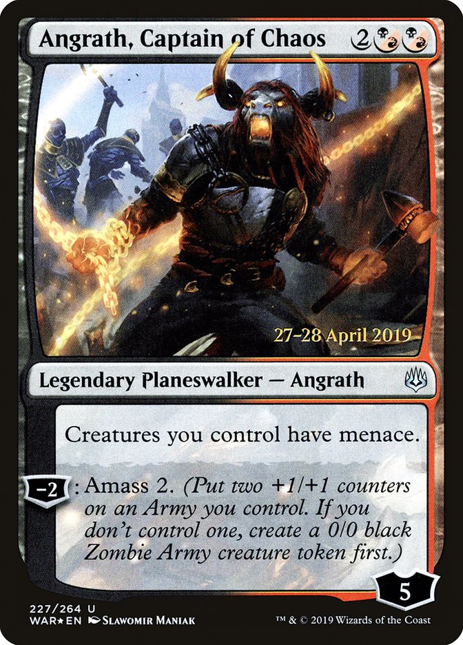 Angrath, Captain of Chaos  [War of the Spark Prerelease Promos] | Exor Games New Glasgow