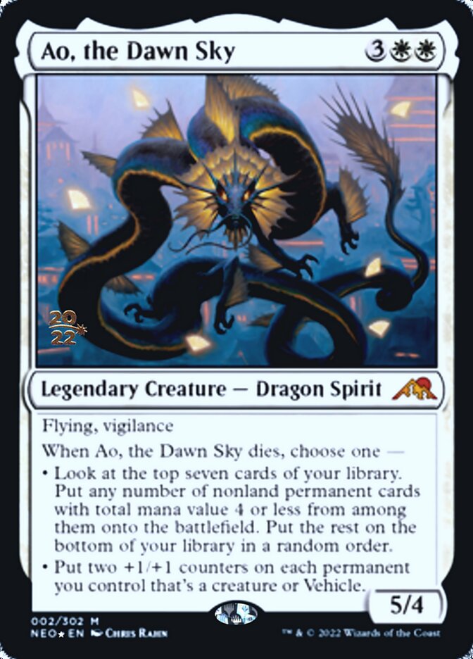 Ao, the Dawn Sky [Kamigawa: Neon Dynasty Prerelease Promos] | Exor Games New Glasgow