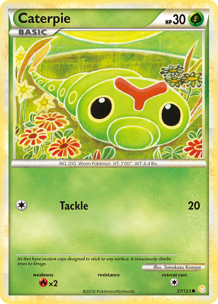 Caterpie (57/123) [HeartGold & SoulSilver: Base Set] | Exor Games New Glasgow