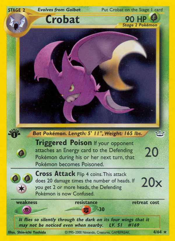 Crobat (4/64) [Neo Revelation 1st Edition] | Exor Games New Glasgow