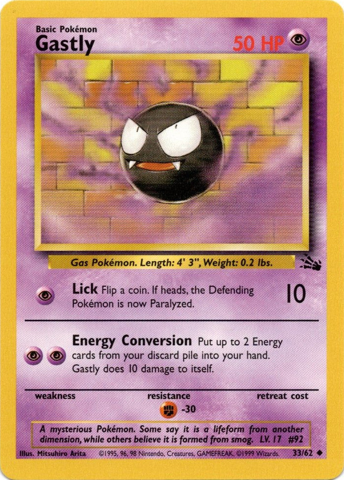 Gastly (33/62) [Fossil Unlimited] | Exor Games New Glasgow