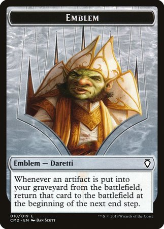 Emblem - Daretti, Scrap Savant [Commander Anthology Volume II Tokens] | Exor Games New Glasgow