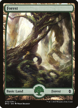 Forest (270) - Full Art [Battle for Zendikar] | Exor Games New Glasgow