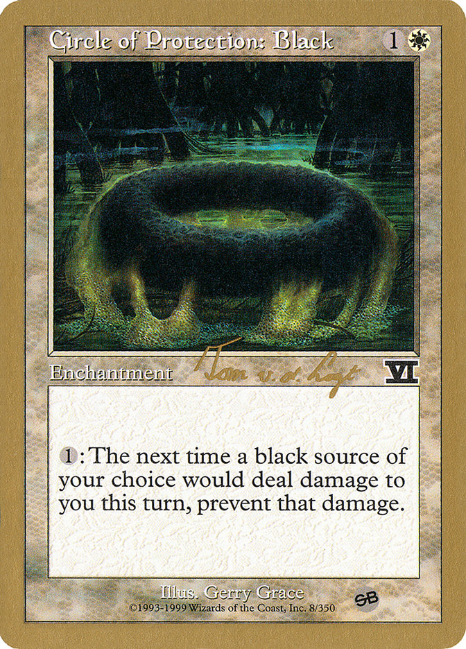 Circle of Protection: Black (Tom van de Logt) (SB) [World Championship Decks 2000] | Exor Games New Glasgow