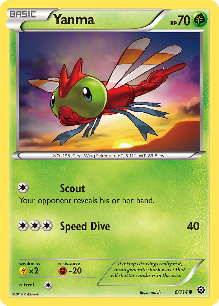 Yanma (6/114) [XY: Steam Siege] | Exor Games New Glasgow