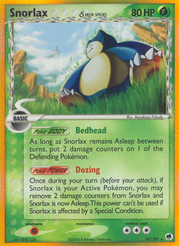 Snorlax (10/101) (Delta Species) [EX: Dragon Frontiers] | Exor Games New Glasgow